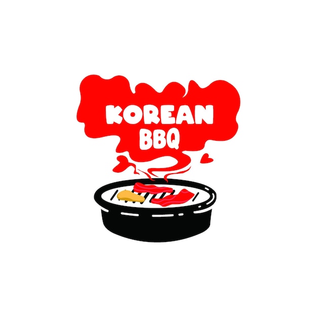 Ilustración de diseño de barbacoa coreana