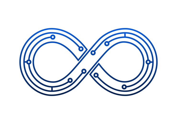 Vector ilustración del diseño del bucle infinito