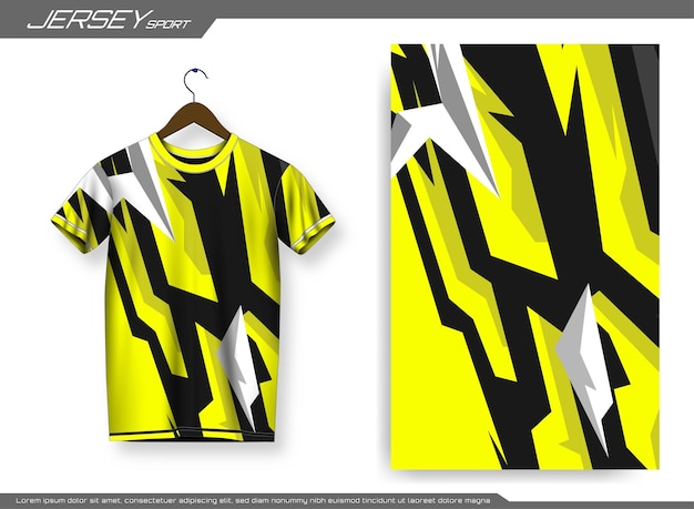 Ilustración de diseño de camiseta de carreras geométricas deportivas