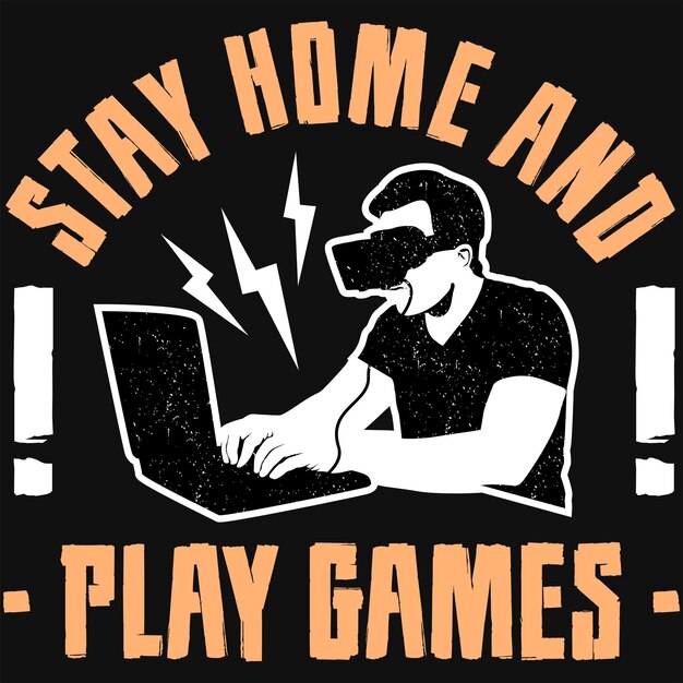 ilustración de diseño de camiseta de juego y palabras de vida de jugador