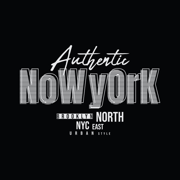 Ilustración de diseño de camiseta de vector de tipografía de ciudad de nueva york