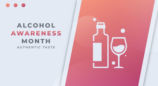 Ilustración de diseño de celebración del mes de concientización sobre el alcohol para publicidad de carteles de fondo