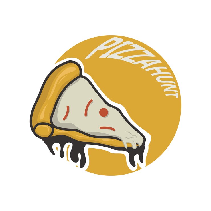 Ilustración de diseño de concepto de pizza logo