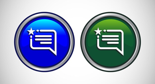 Ilustración del diseño del conjunto de botones de iconos de testimonio