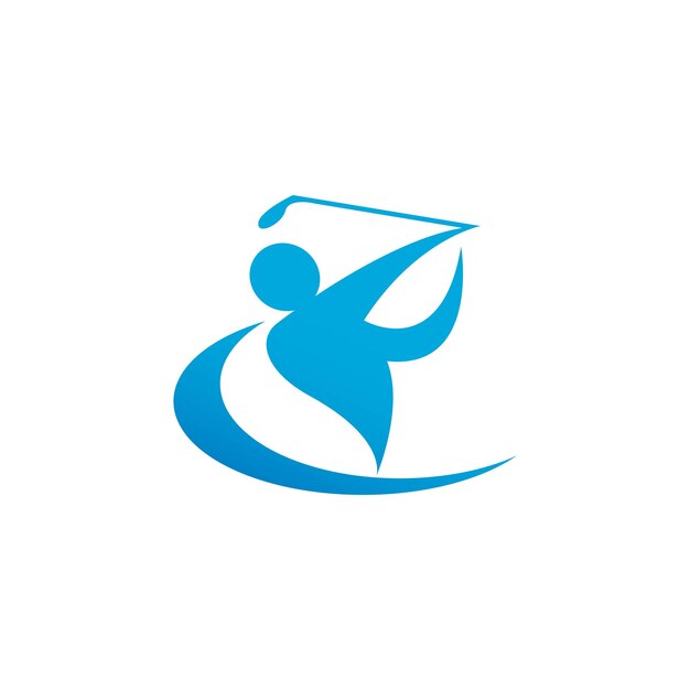 Ilustración de diseño creativo de plantilla de icono de logotipo de golf