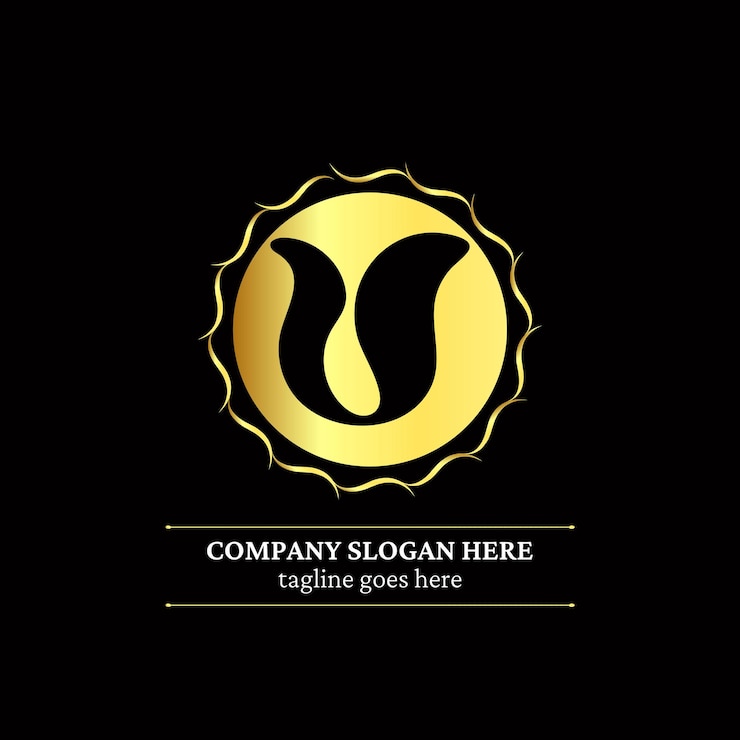 Vector ilustración de diseño degradado de logotipo de letra de lujo vectorial