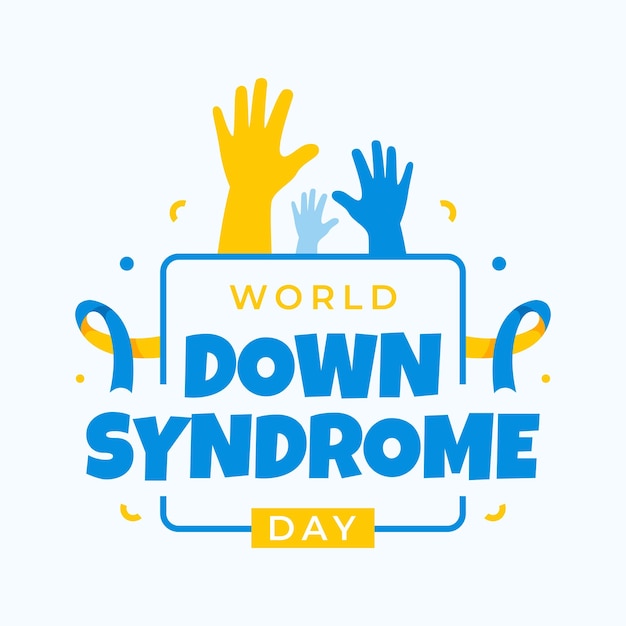 Ilustración del diseño del día mundial del síndrome de Down