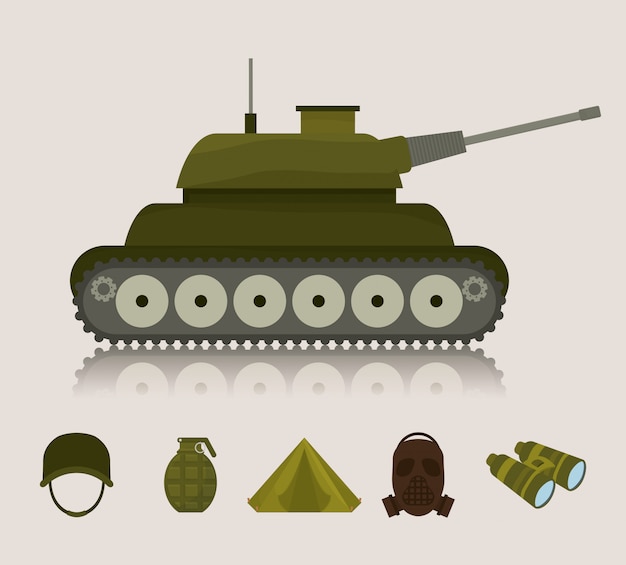 Ilustración de diseño de ejército