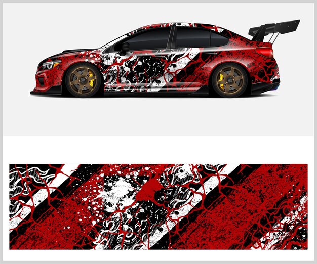 Ilustración de diseño de envoltura de coche