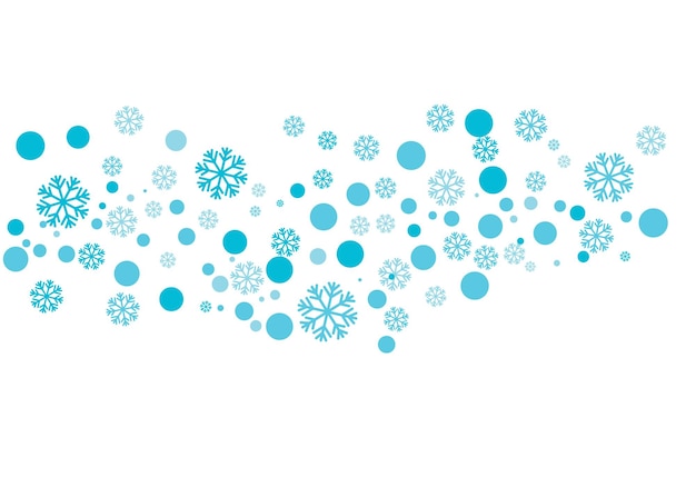 Ilustración de diseño de estilo de copos de nieve