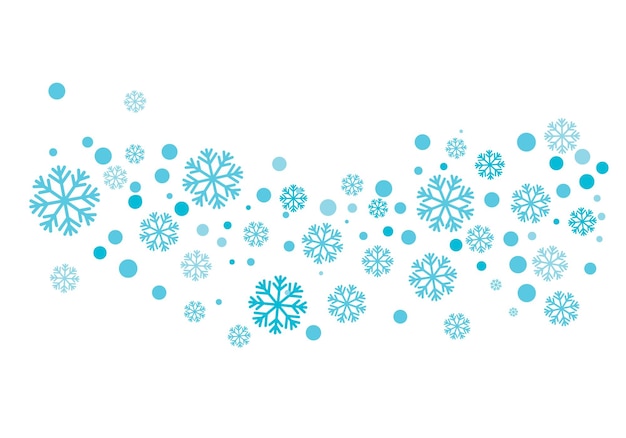 Ilustración de diseño de estilo de copos de nieve