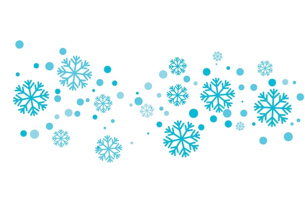 Ilustración de diseño de estilo de copos de nieve