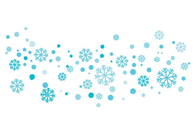 Ilustración de diseño de estilo de copos de nieve