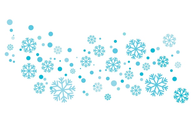 Ilustración de diseño de estilo de copos de nieve