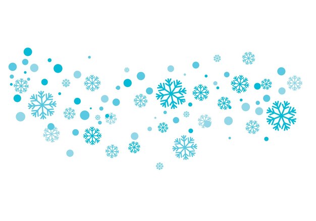 Ilustración de diseño de estilo de copos de nieve