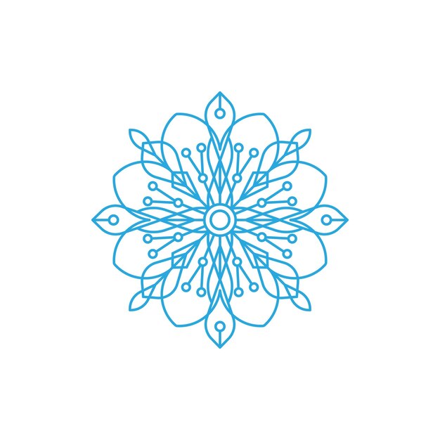 Ilustración de diseño de estilo de copos de nieve