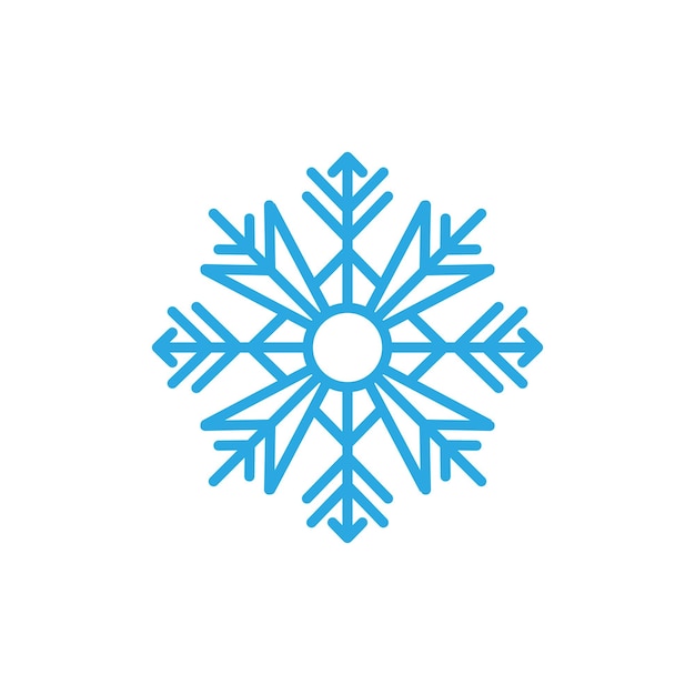 Ilustración de diseño de estilo de copos de nieve