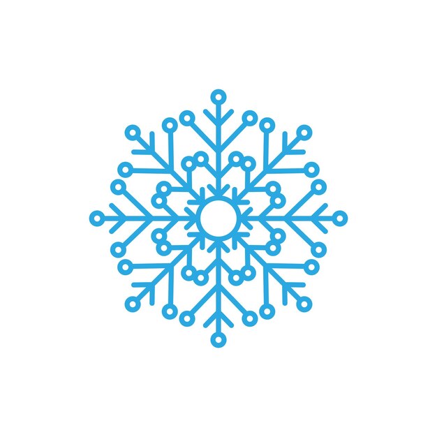 Ilustración de diseño de estilo de copos de nieve