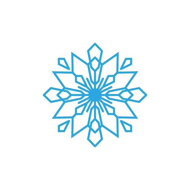 Ilustración de diseño de estilo de copos de nieve
