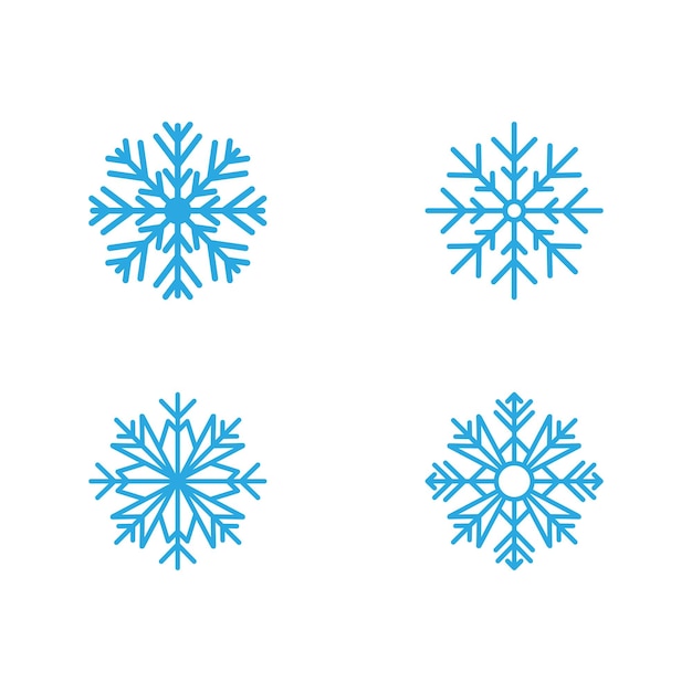 Ilustración de diseño de estilo de copos de nieve
