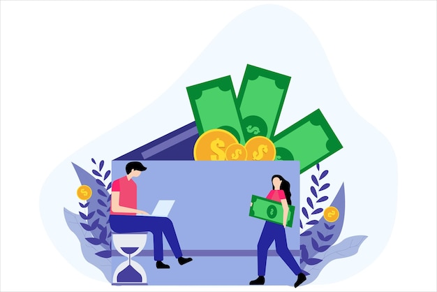 Ilustración de diseño de finanzas de negocios