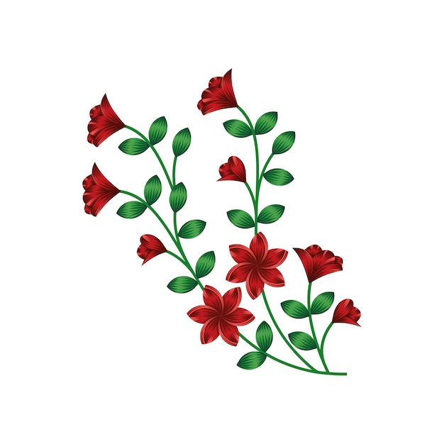 Ilustración de diseño de flor floral de fondo de vector