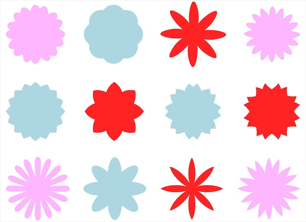 Ilustración de diseño de flores aislado sobre fondo blanco.
