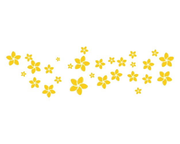 Ilustración de diseño de flores de plumeria de belleza