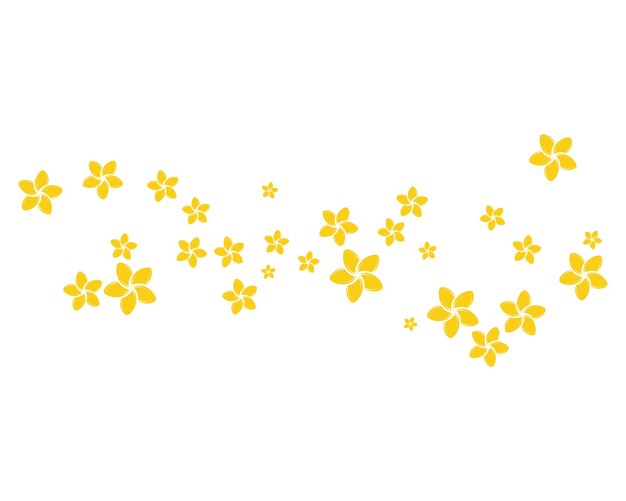 Ilustración de diseño de flores de plumeria de belleza
