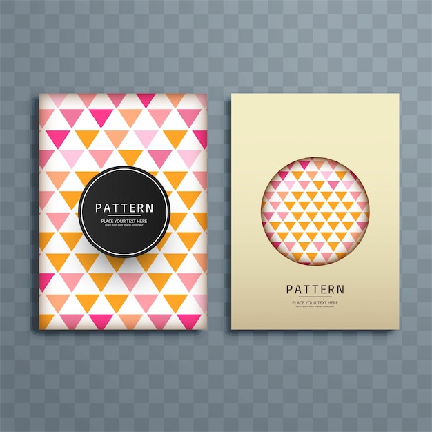 Ilustración de diseño de folleto colorido patrón abstracto