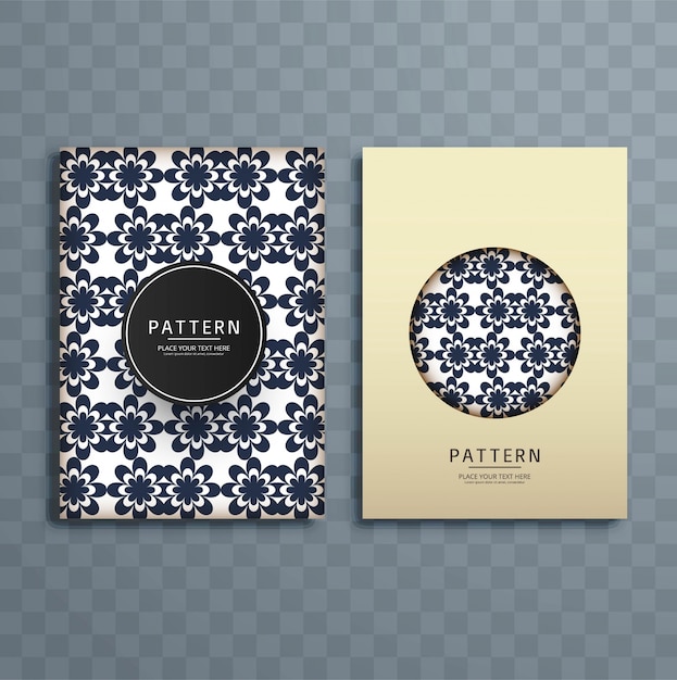 Ilustración de diseño de folleto de patrón floral abstracto creativo