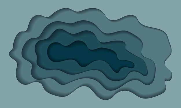 Ilustración de diseño de fondo abstracto de corte de papel ilustración de diseño de fondo abstracto de color azul