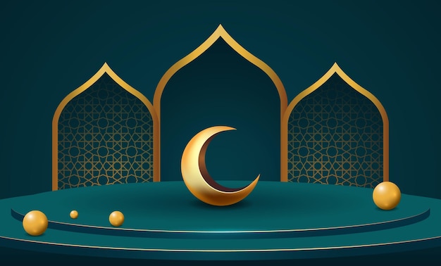 Ilustración de diseño de fondo de banner de ramadan kareem