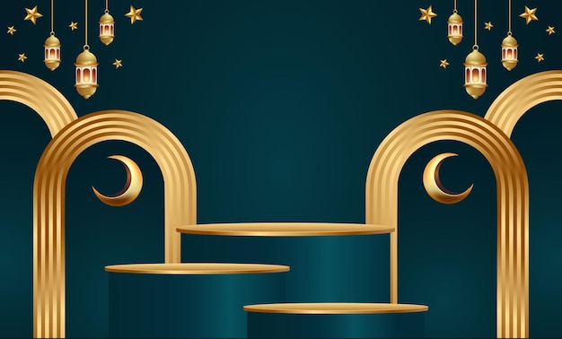 ilustración de diseño de fondo de banner de ramadán kareem