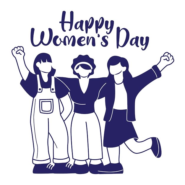 Ilustración del diseño de fondo del cartel del Día de la Mujer Feliz