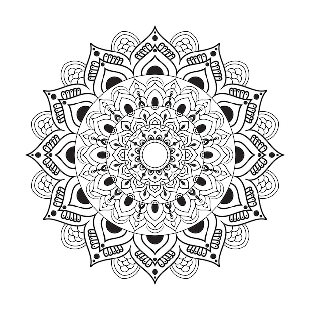 Ilustración de diseño de fondo de mandala floral