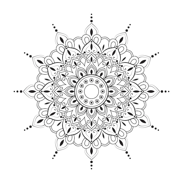 Ilustración de diseño de fondo de mandala floral