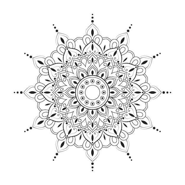 Ilustración de diseño de fondo de mandala floral