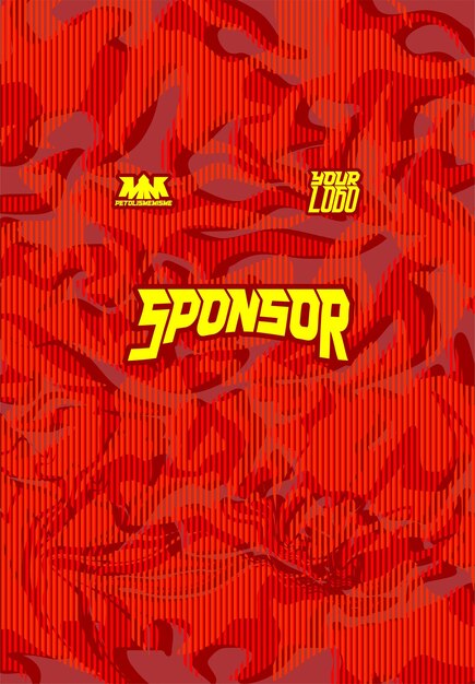 Ilustración de diseño de fondo vectorial para uniforme de equipo deportivo de impresión de sublimación de tela de camiseta