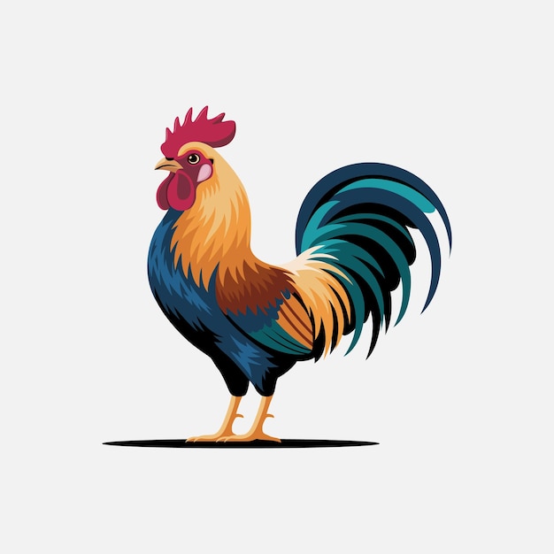 Ilustración del diseño del gallo de pie