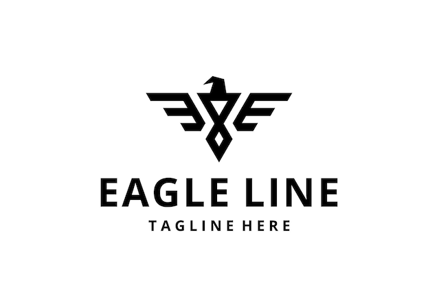 Ilustración de diseño gráfico abstracto moderno creativo Diseño de logotipo de águila voladora con resumen