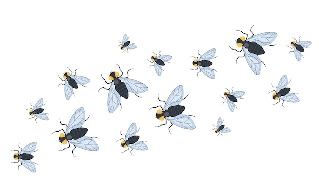 Ilustración de diseño gráfico de concepto de banner abstracto de plagas de insectos de picadura de mosquitos