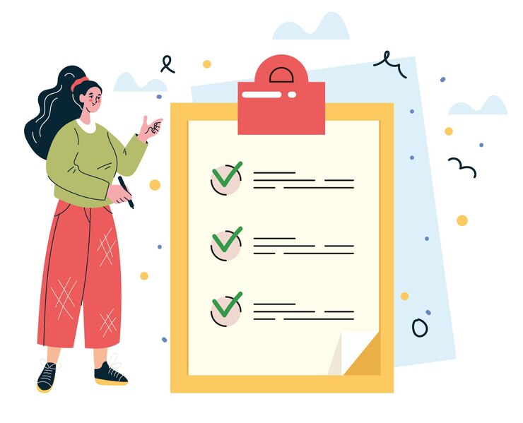 Vector ilustración de diseño gráfico de concepto de negocio de formulario de llenado