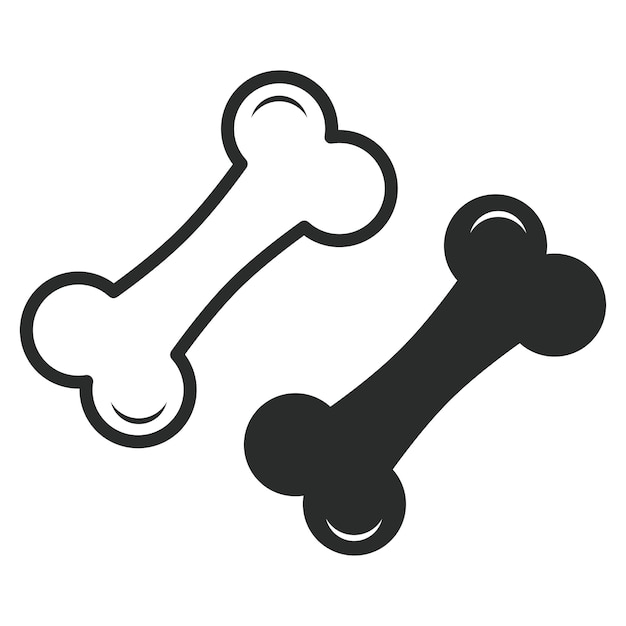 Ilustración del diseño gráfico vectorial del icono óseo