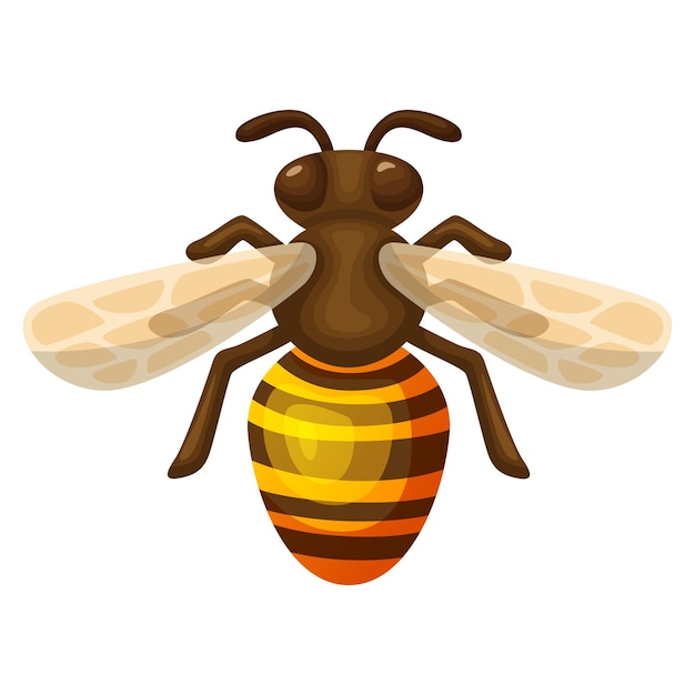 Ilustración del diseño del icono de la abeja