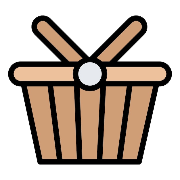 Ilustración del diseño del icono del cesto vectorial