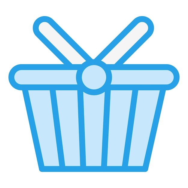 Ilustración del diseño del icono del cesto vectorial