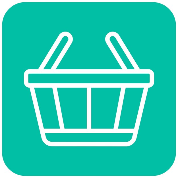 Ilustración del diseño del icono del cesto vectorial