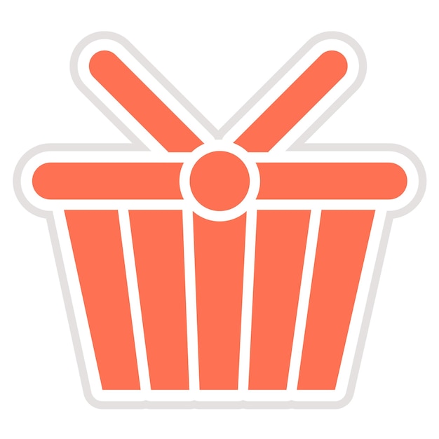 Ilustración del diseño del icono del cesto vectorial