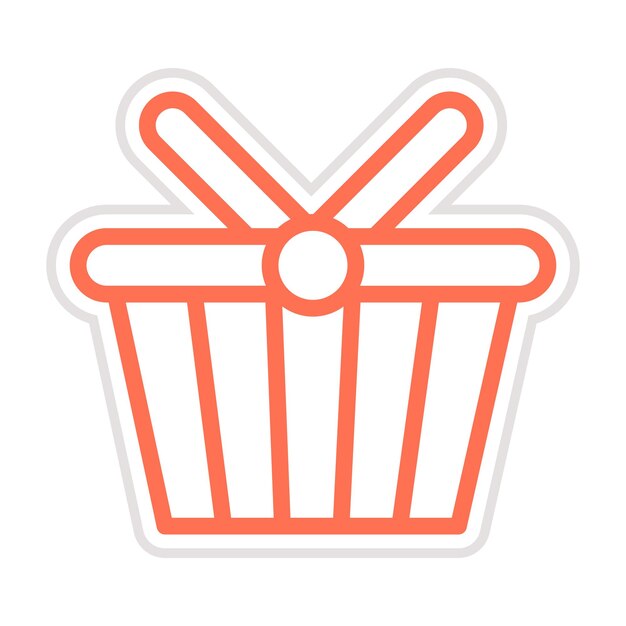 Ilustración del diseño del icono del cesto vectorial